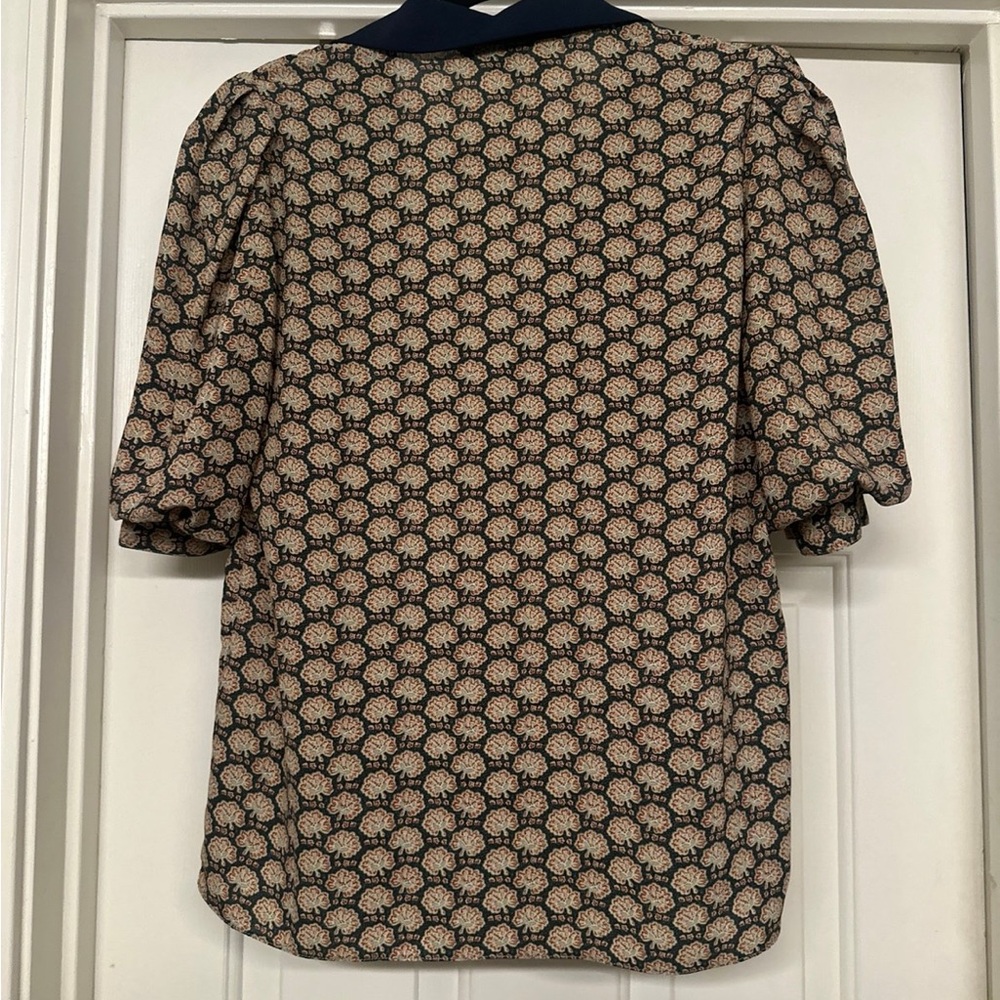 J.ING Tan Buttoned Blouse with Notched Collar - Picture 4 of 5